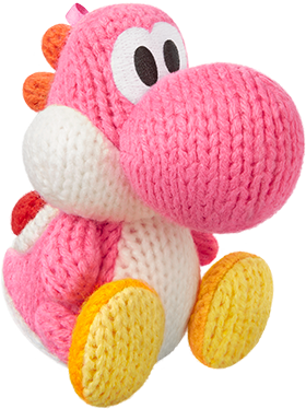 Pink Yarn Yoshi amiibo Yarn