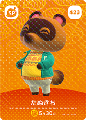 Tom Nook (Coat) amiibo Card