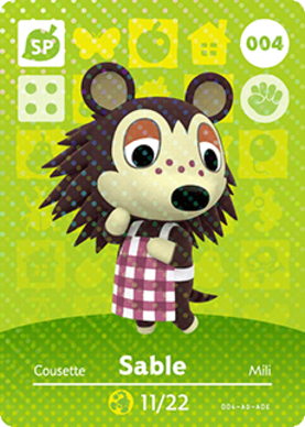 Sable amiibo Card