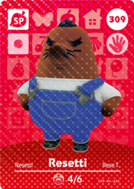 Resetti amiibo Card
