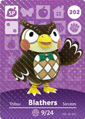Blathers amiibo Card