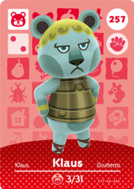 Klaus amiibo Card