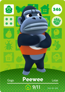 Peewee amiibo Card