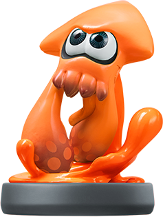 Inkling Squid (Orange) amiibo Figure