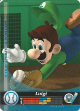 Luigi - Baseball amiibo Card