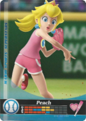 Peach - Baseball amiibo Card