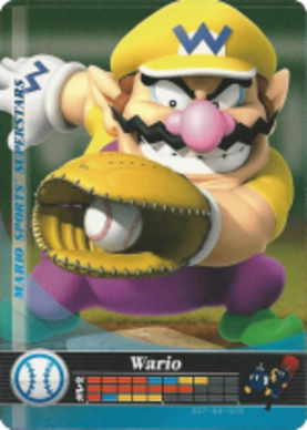 Wario - Baseball amiibo Card
