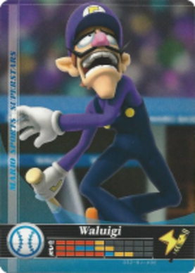 Waluigi - Baseball amiibo Card