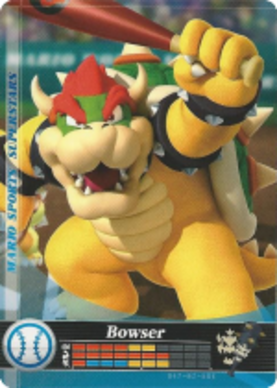 Bowser - Baseball amiibo Card