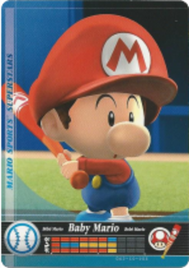 Baby Mario - Baseball amiibo Card