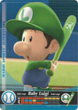 Baby Luigi - Baseball amiibo Card