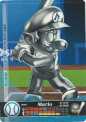 Metal Mario - Baseball amiibo Card