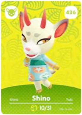 Shino amiibo Card